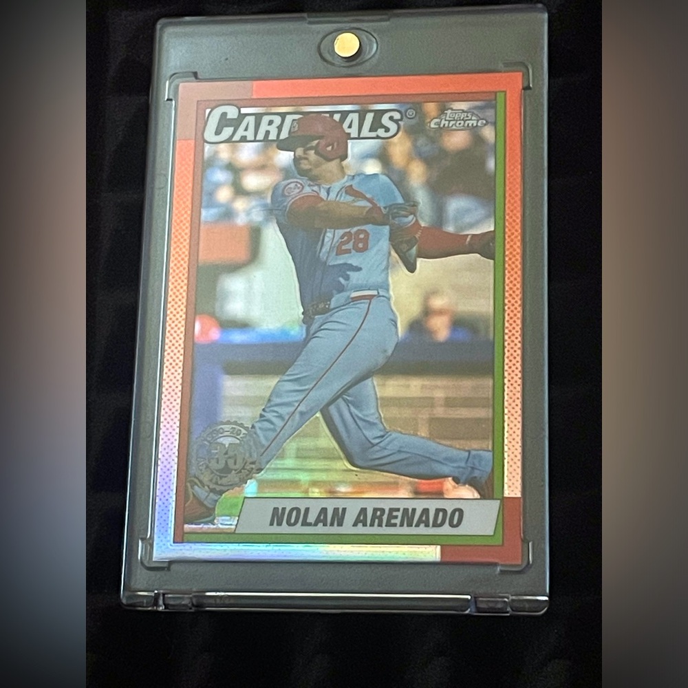 2025 Topps Chrome Baseball-Nolan Arenado 35th anniversary Color Refractor